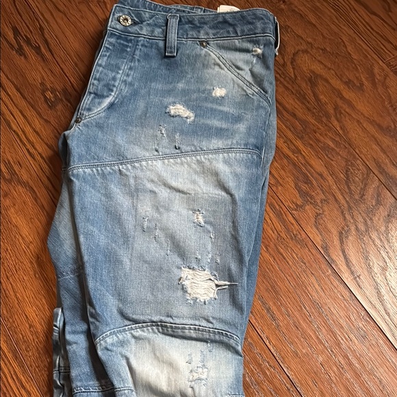 2 Pairs Distressed G-Star Jeans 36 x 32 - Picture 2 of 9